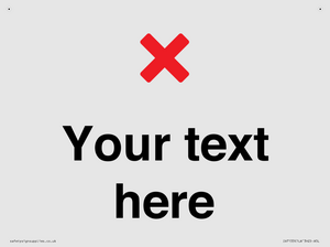 Custom plain background, red cross sign